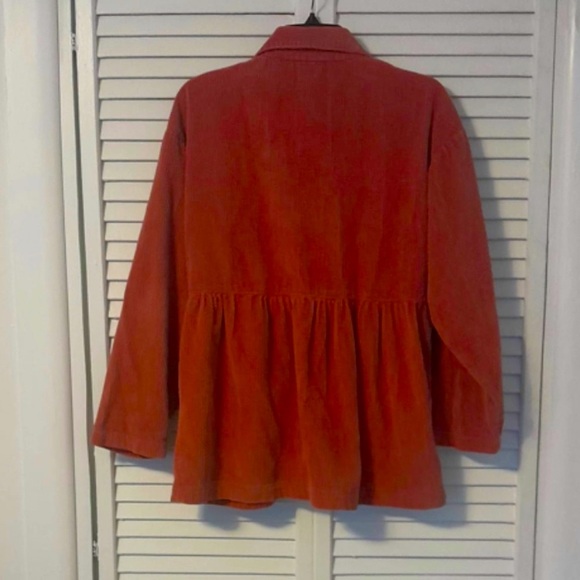 Vintage Kiko Corduroy Dusty Rose Button Top Jacket Fall cozy Autumn - Picture 2 of 4